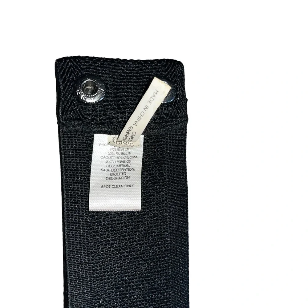 Loft Black Rhinestone Stretch Cinch Belt